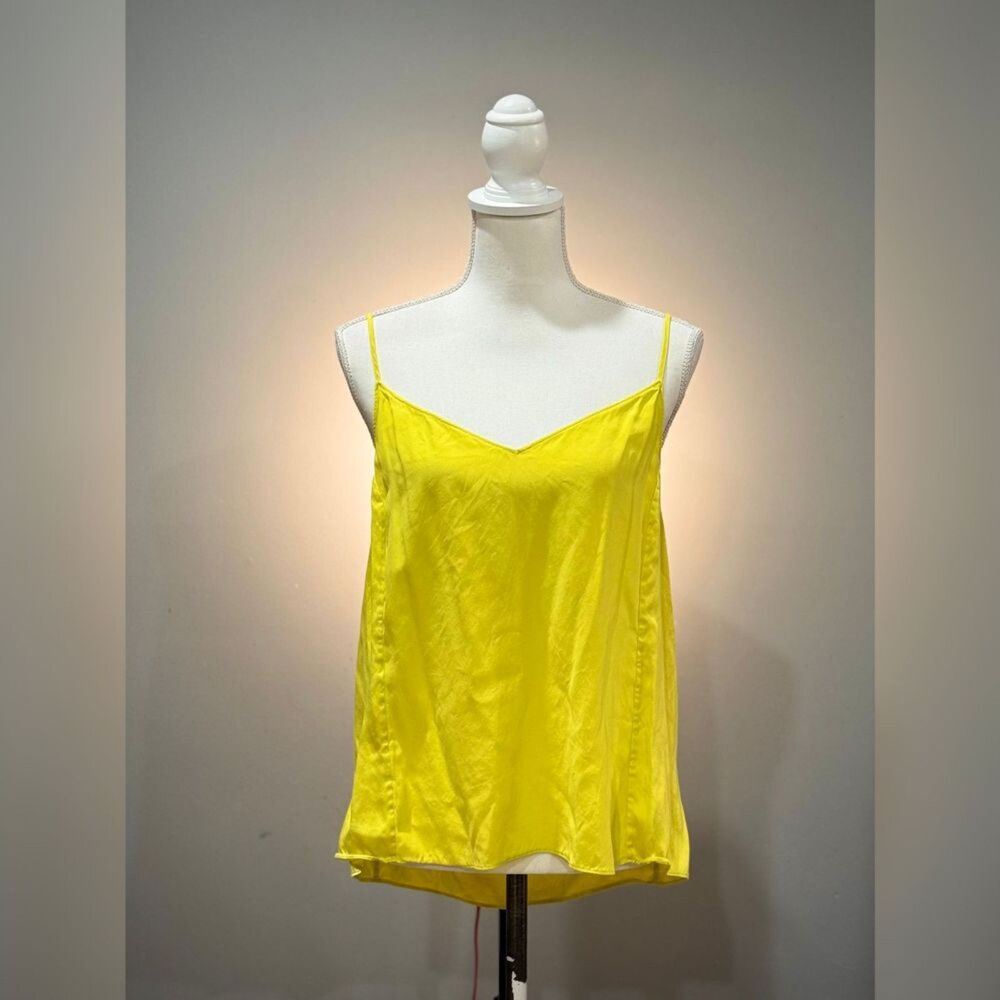 Lime Green Rag & Bone Racquel Silk Tank Size L NWT